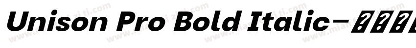 Unison Pro Bold Italic字体转换